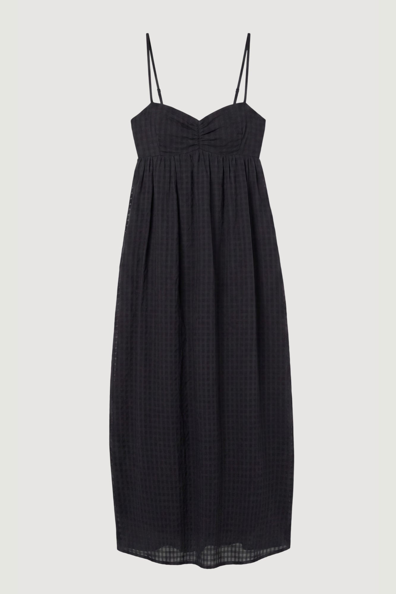 Aya | Afrodita Sweetheart Gingham Maxi Dress - Flat