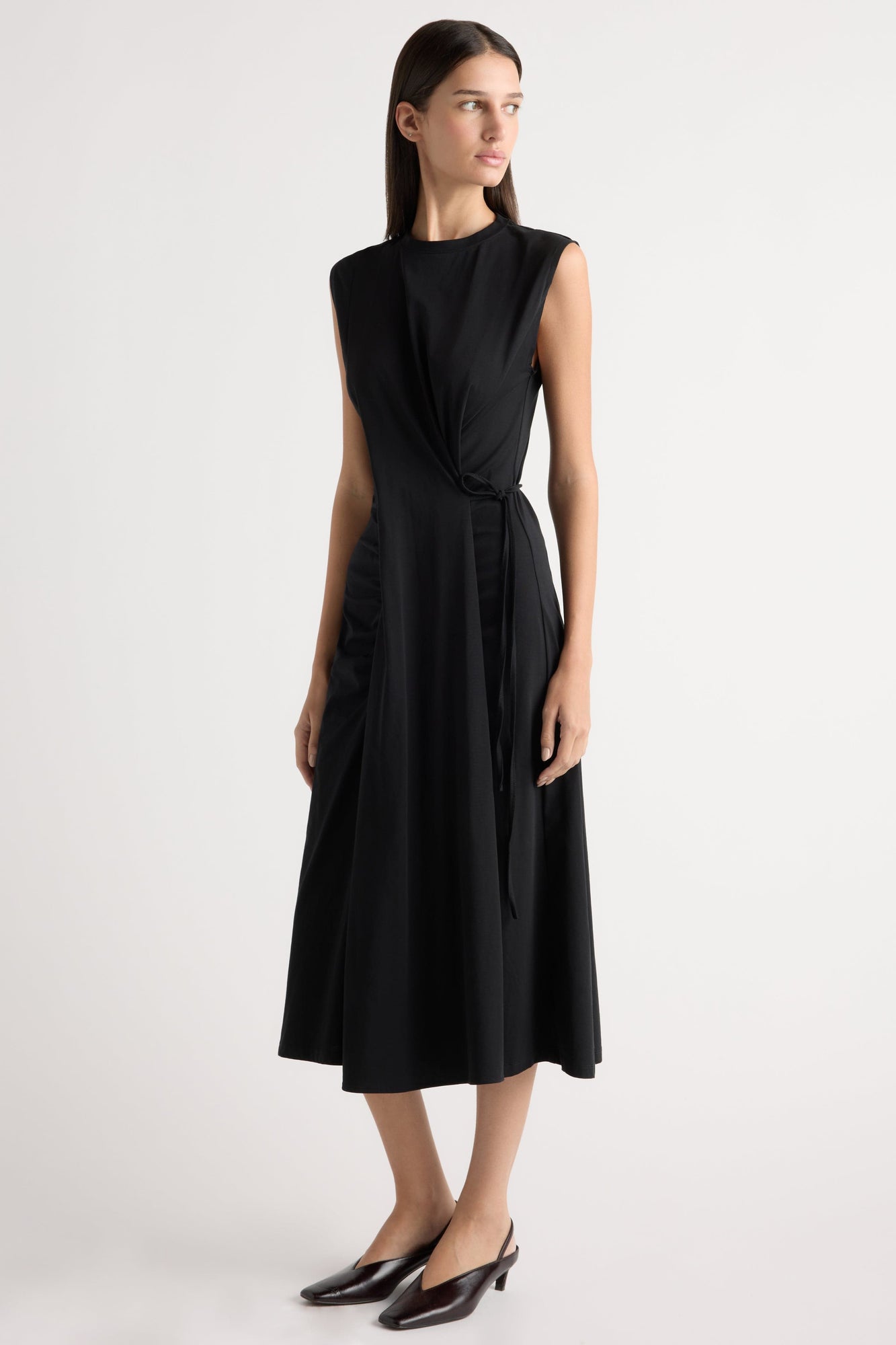 Karolina | Agnes Twist-Drape Jersey Dress in Size Extra Small