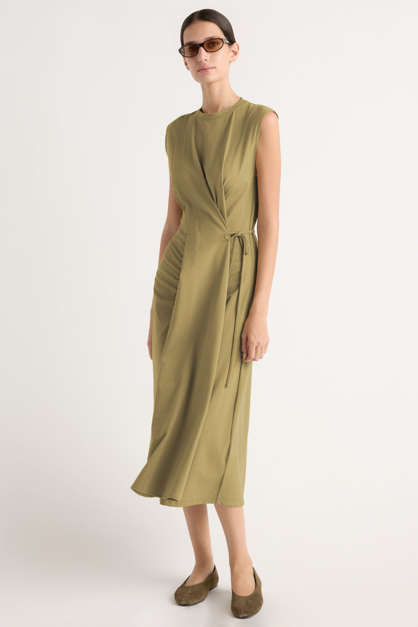Karolina | Agnes Twist-Drape Jersey Dress in Size Extra Small