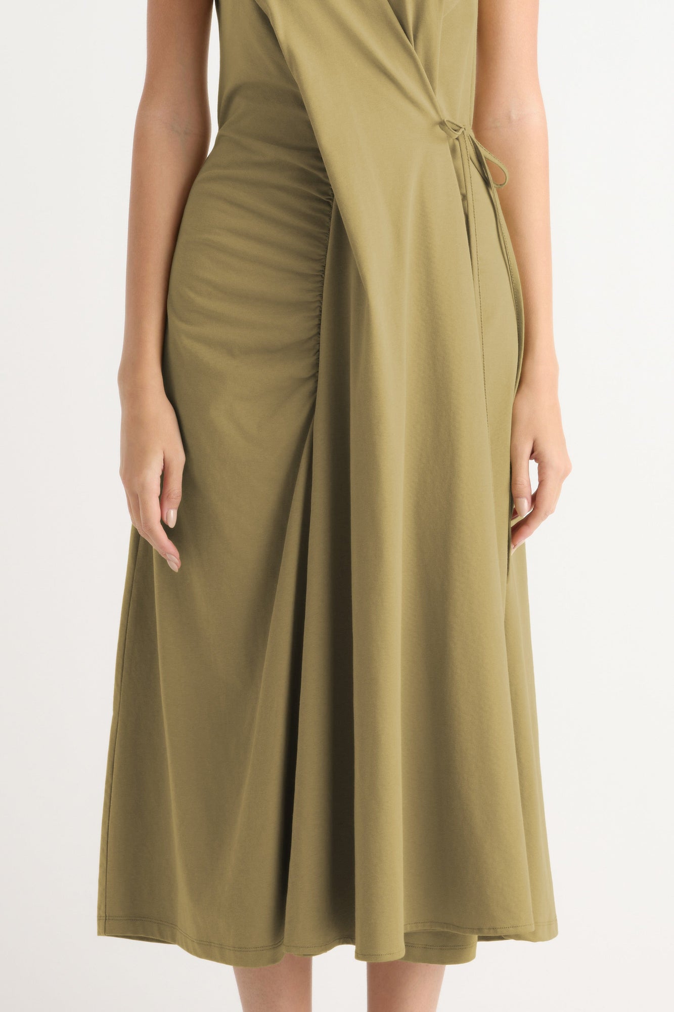 Karolina | Agnes Twist-Drape Jersey Dress in Size Extra Small