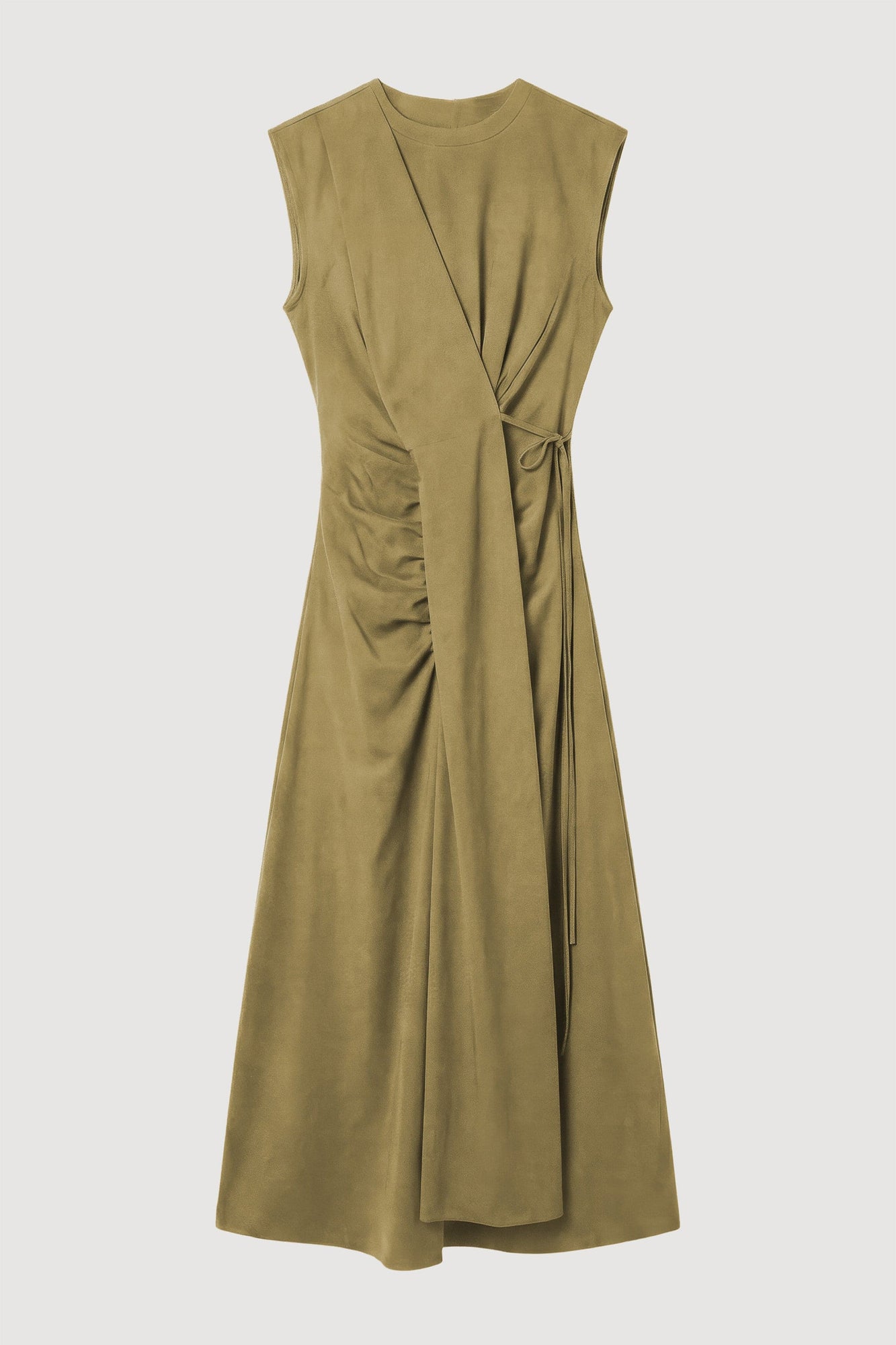 Karolina | Agnes Twist-Drape Jersey Dress in Size Extra Small - Flat