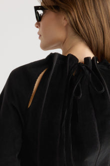 RenÃ©e | Aika Back-Tie Corduroy Mini Dress in Size Extra Small