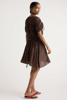 Isilda | Akemi Tie-Shoulder Organic Cotton Dress in Size Extra Small