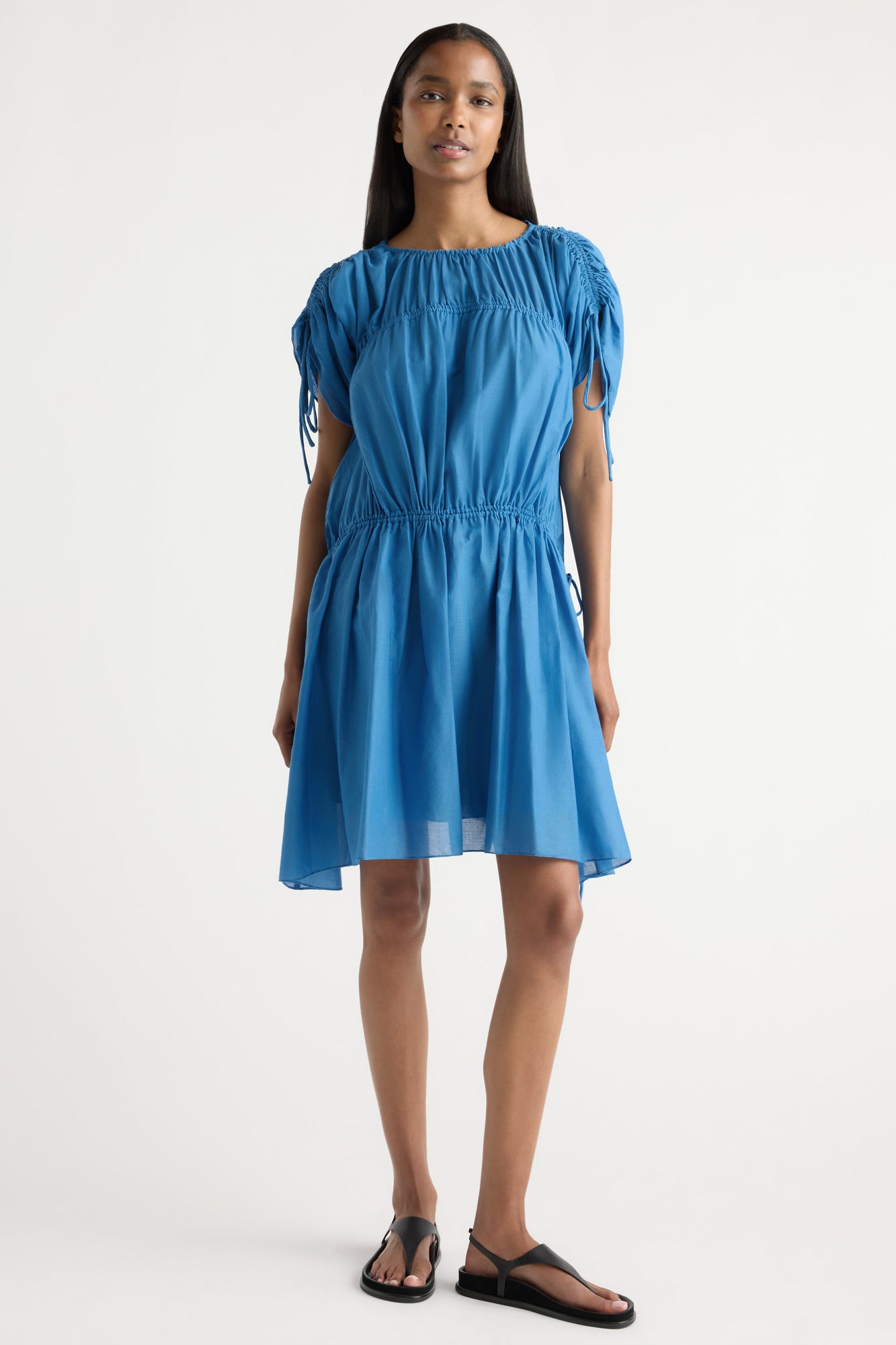 Isilda | Akemi Tie-Shoulder Organic Cotton Dress in Size Extra Small