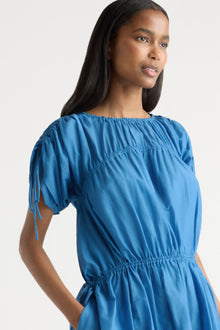 Isilda | Akemi Tie-Shoulder Organic Cotton Dress in Size Extra Small