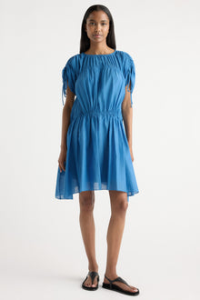Isilda | Akemi Tie-Shoulder Organic Cotton Dress in Size Extra Small
