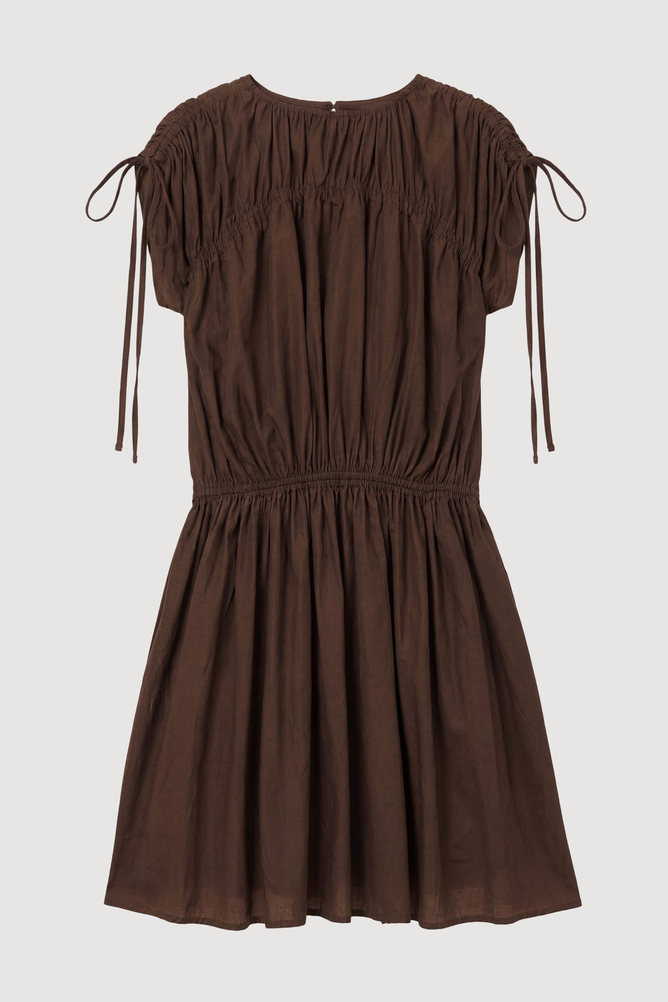 Aya | Akemi Tie-Shoulder Organic Cotton Dress - Flat