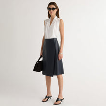 Renee | Alba Asymmetric Vegan Leather Skirt in Size Extra Small