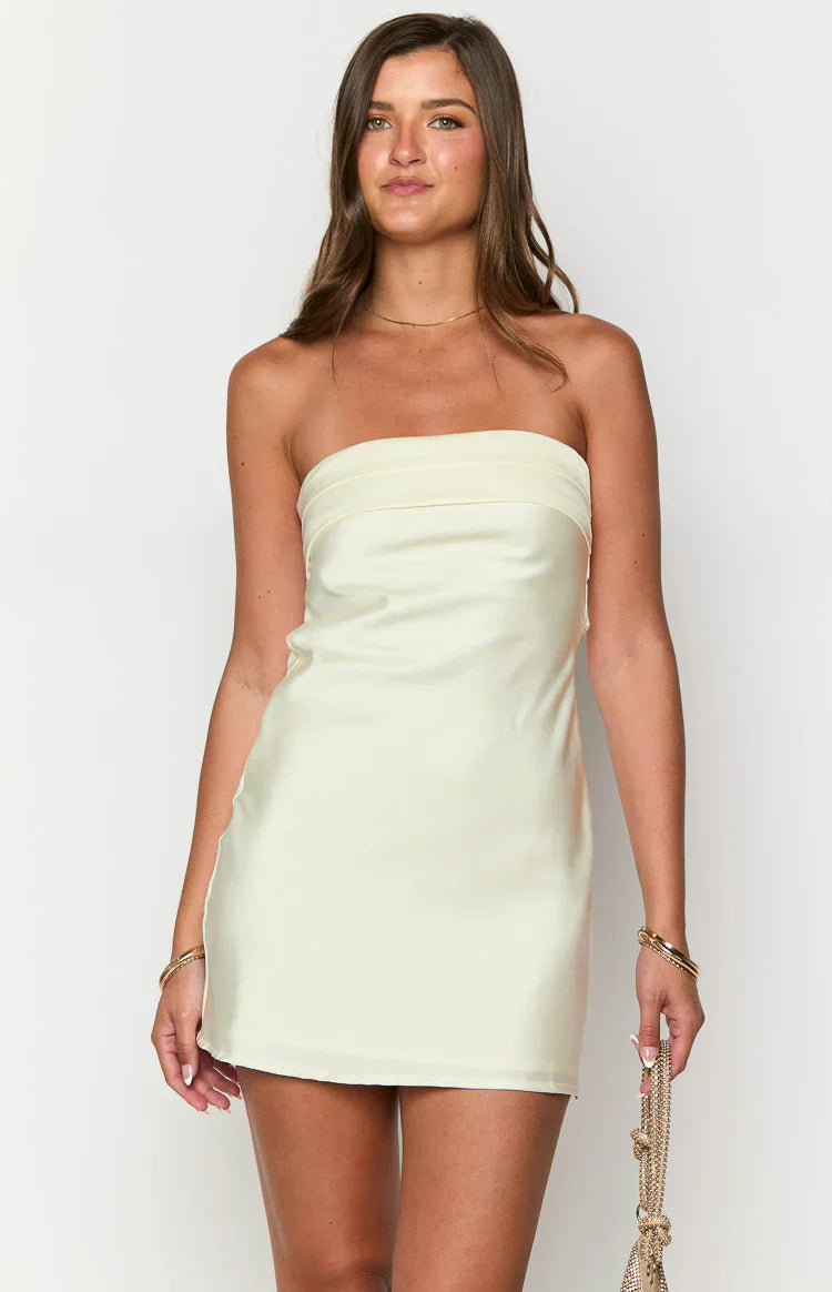 Annie Strapless Mini Dress | Cream