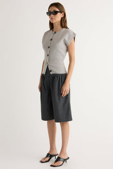 Renee | Arlen Suiting Bermuda Short in Size Extra Small