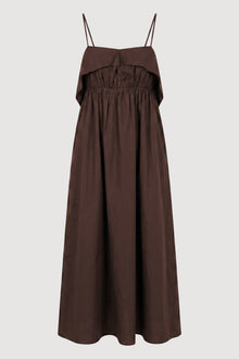 Isilda | Astrid Organic Cotton Foldover Dress in Size Extra Small - Flat