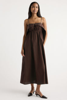 Isilda | Astrid Organic Cotton Foldover Dress in Size Extra Small
