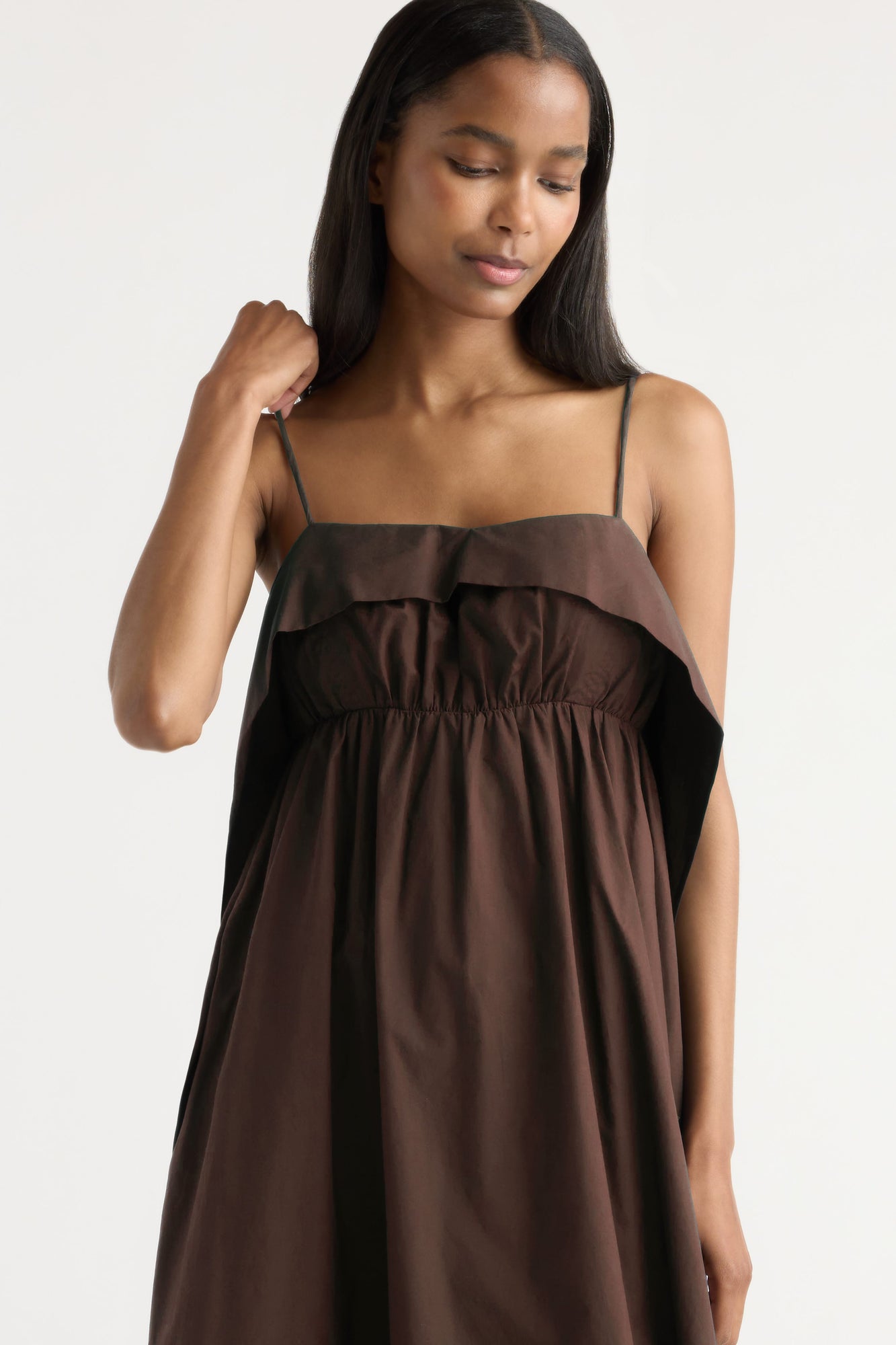 Isilda | Astrid Organic Cotton Foldover Dress in Size Extra Small