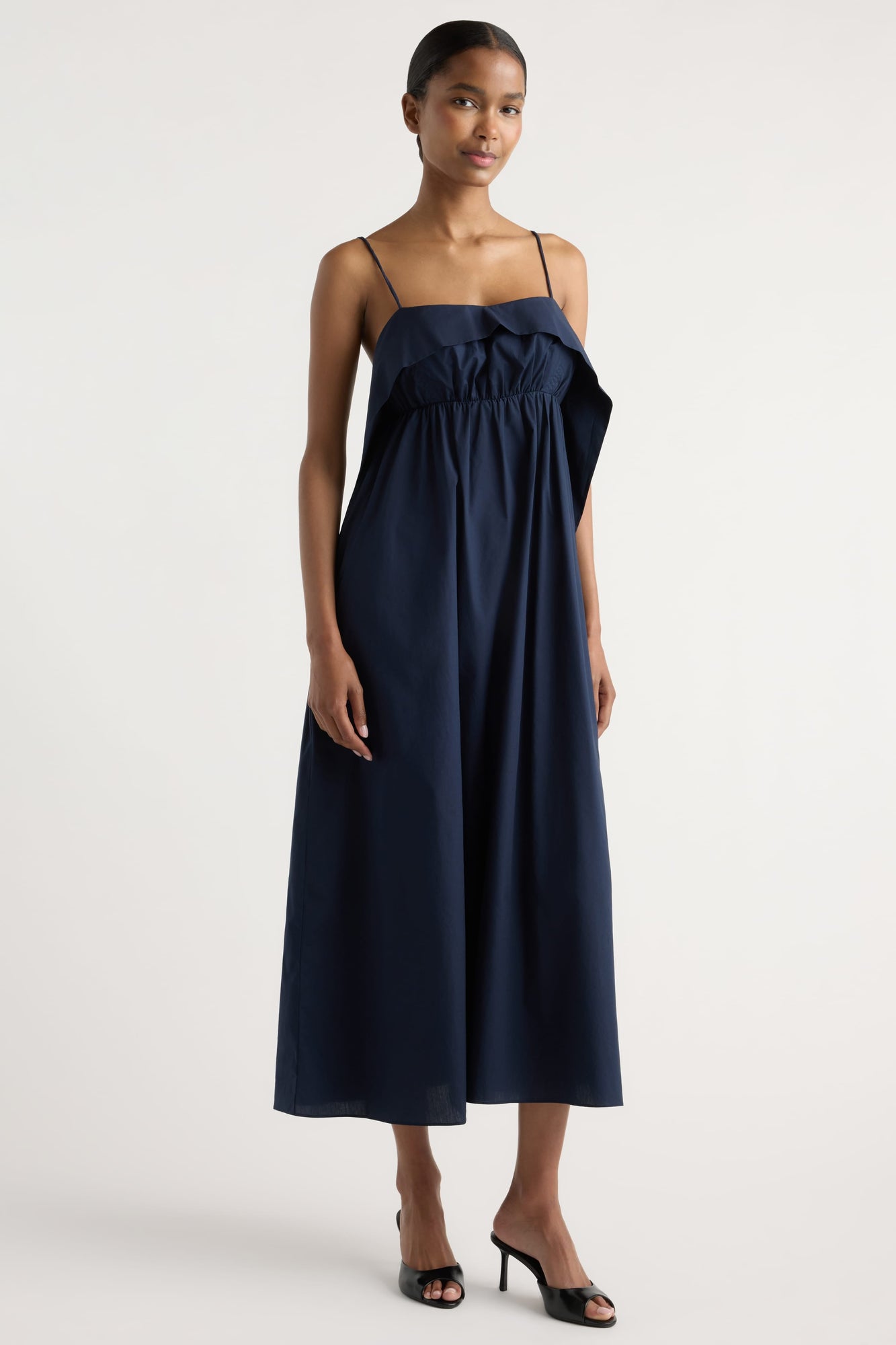 Isilda | Astrid Organic Cotton Foldover Dress in Size Extra Small