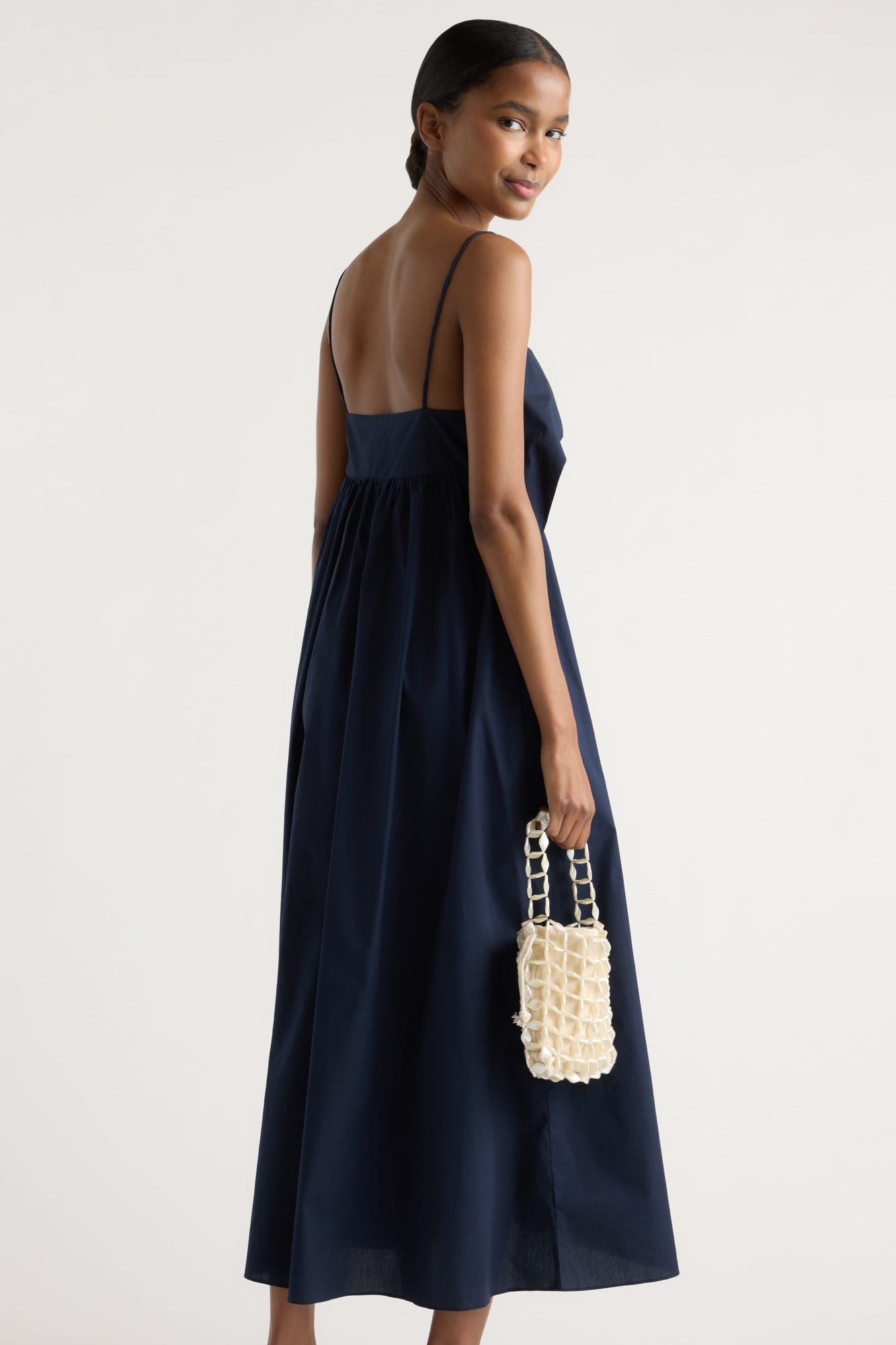 Isilda | Astrid Organic Cotton Foldover Dress in Size Extra Small