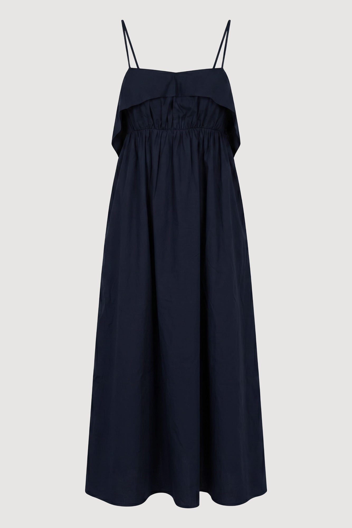 Aya | Astrid Organic Cotton Foldover Dress - Flat