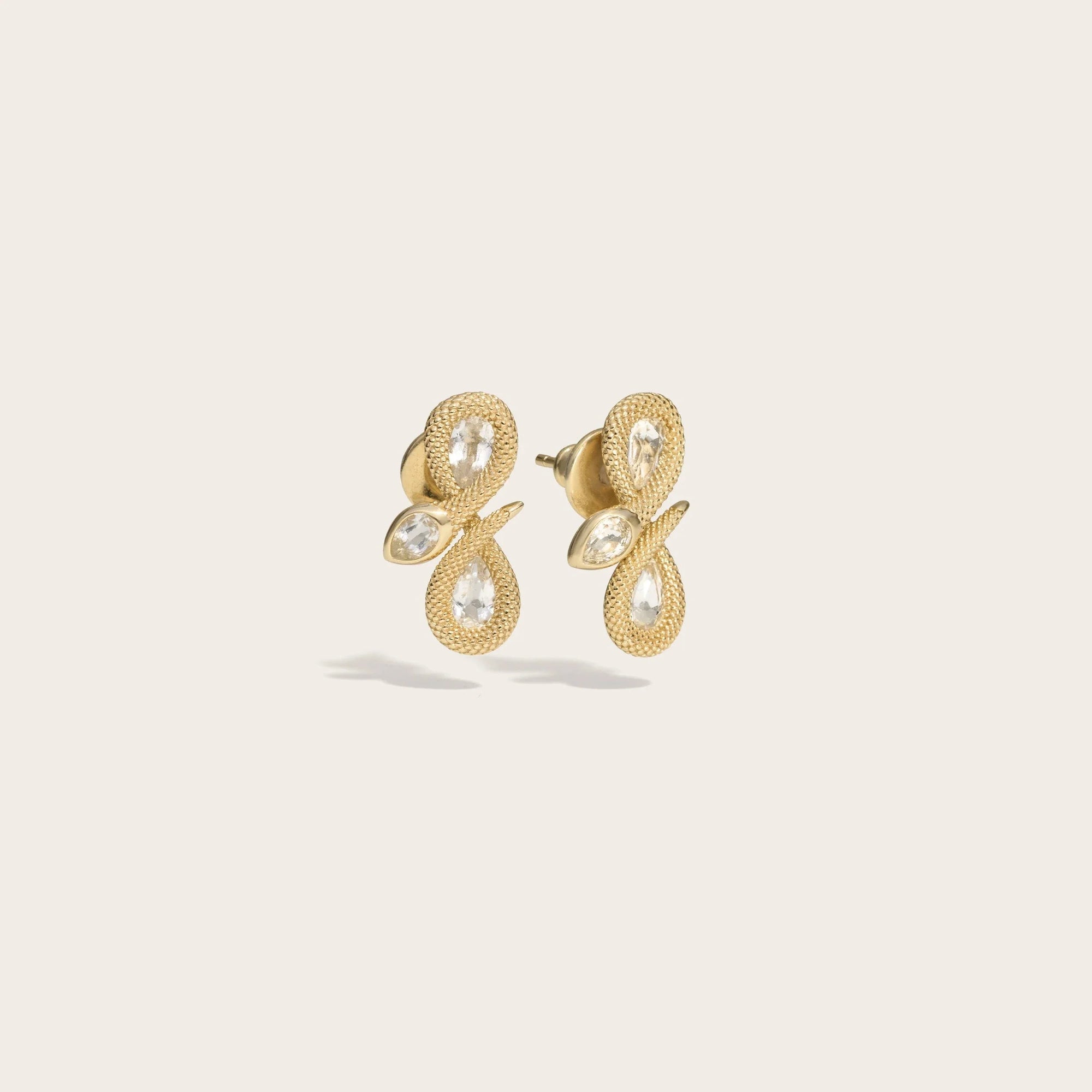 Infinity Snake Studs | 14K Yellow Gold Vermeil