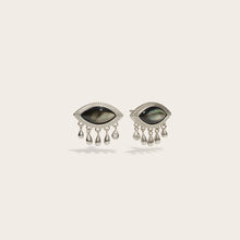 Third Eye Black Mother of Pearl Studs | Sterling Silver