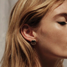 Third Eye Black Mother of Pearl Studs | Sterling Silver