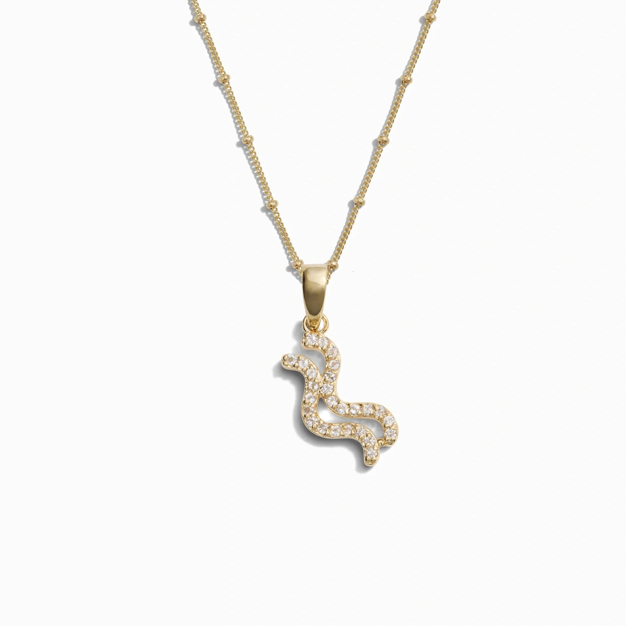 Gemstone Zodiac on Saturn Chain | 14K Yellow Gold Vermeil