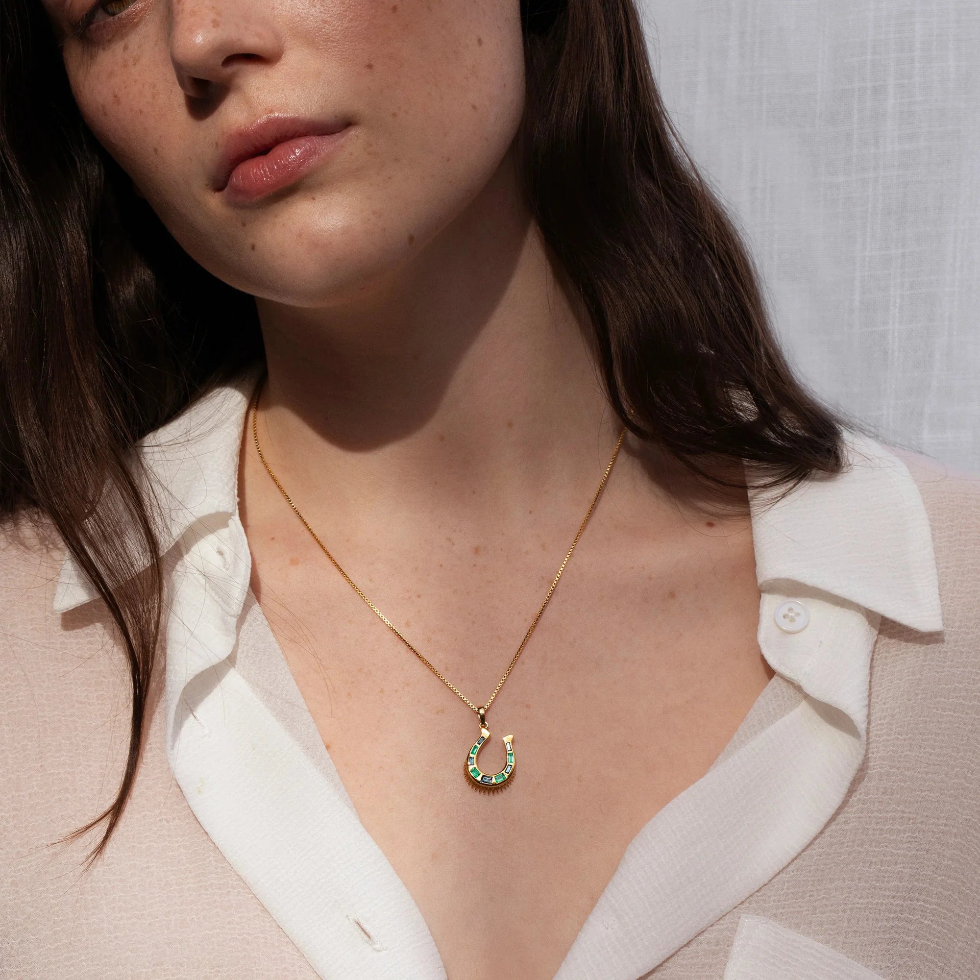 Lucky Horseshoe Necklace | 14K Yellow Gold Vermeil