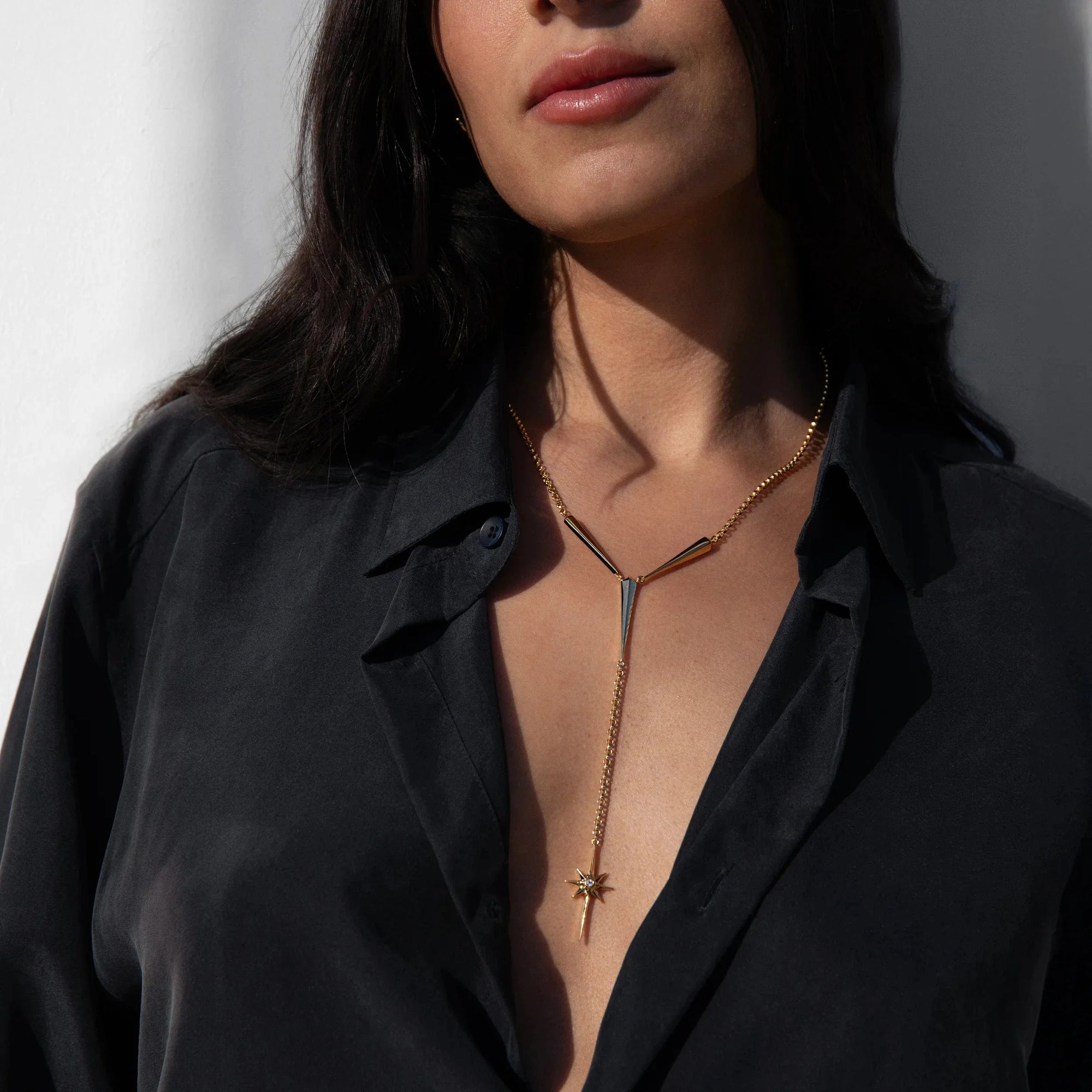 Stardust Statement Lariat | 14K Yellow Gold Vermeil