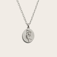 Zodiac Goddess Pendant + Mini Paperclip Chain | Sterling Silver