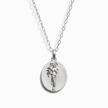 Zodiac Goddess Pendant + Mini Paperclip Chain | Sterling Silver