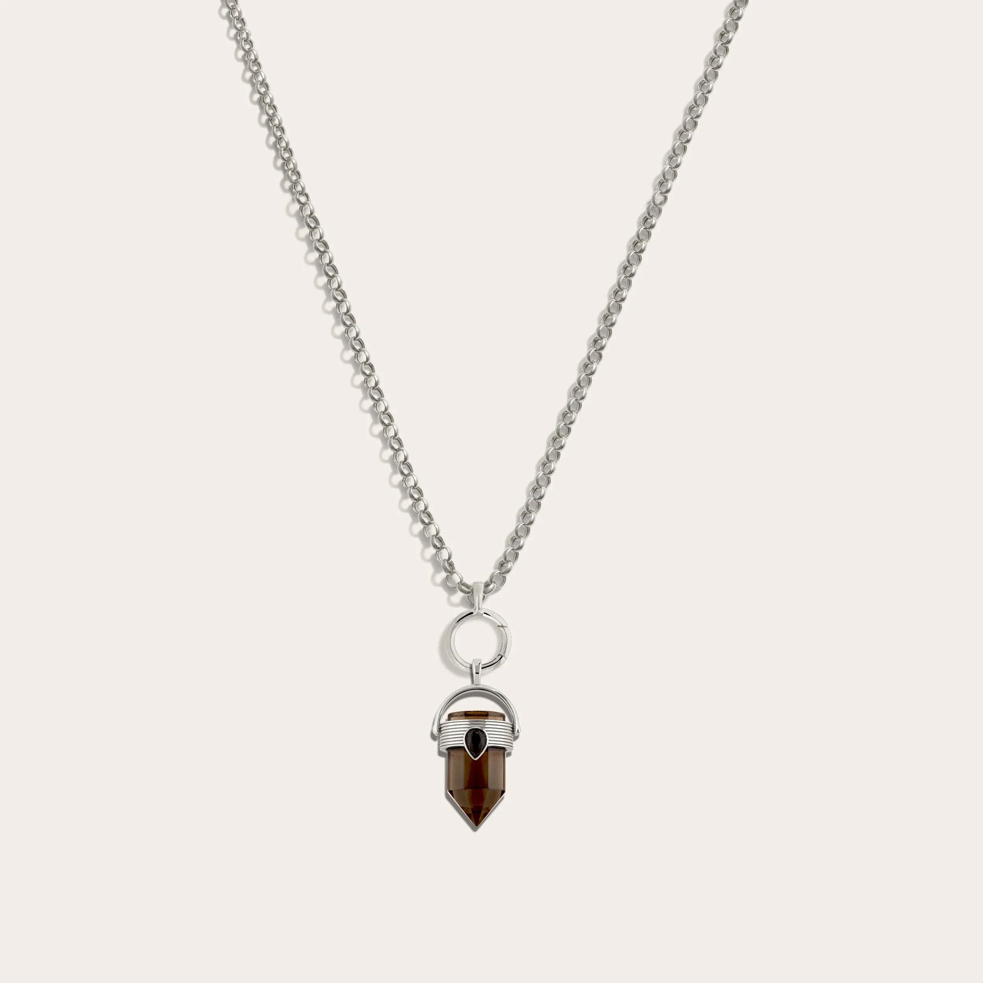 Long Manifestation Crystal Necklace | Sterling Silver