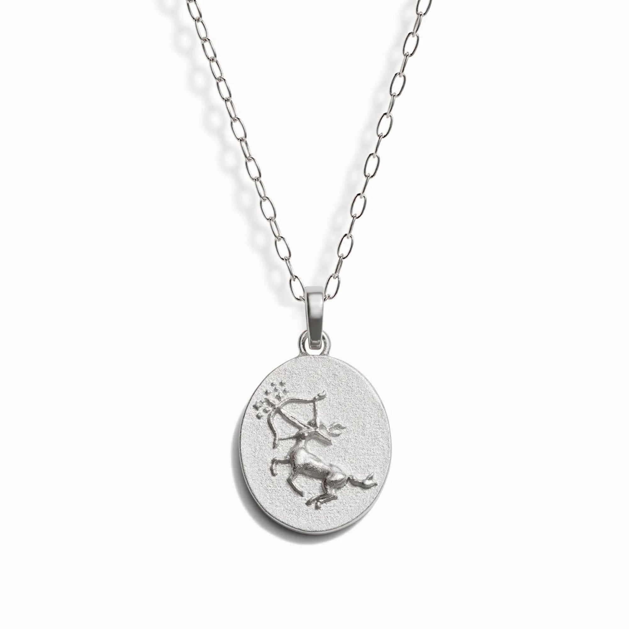 Zodiac Goddess Pendant + Mini Paperclip Chain | Sterling Silver