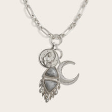 Selene Boho Moon Charm Necklace | Sterling Silver