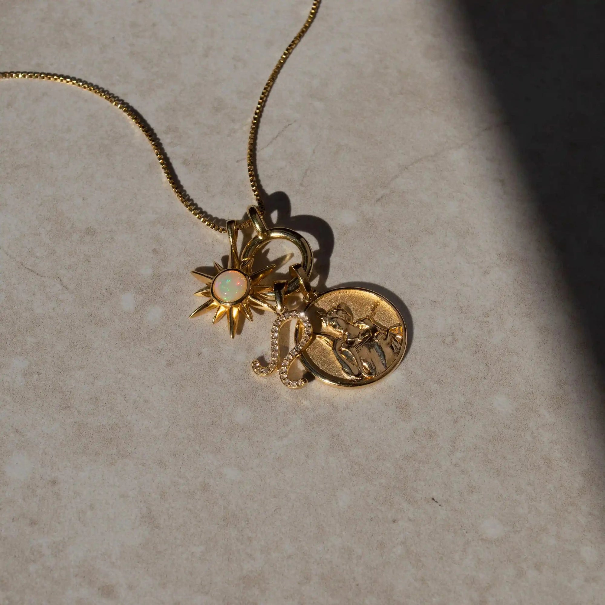 Zodiac Gemstone Necklace | 14K Yellow Gold Vermeil