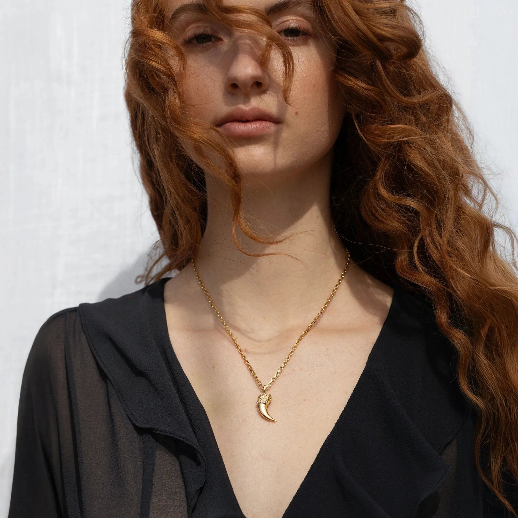 Shakira She-Wolf Claw Amulet | 14K Yellow Gold Vermeil