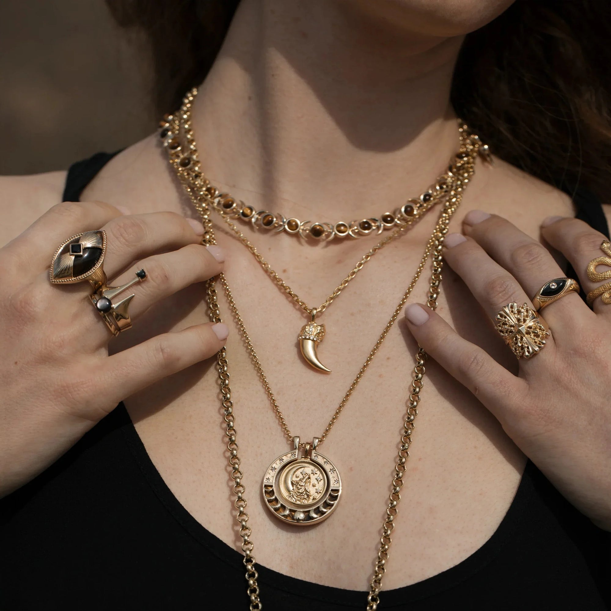 Shakira She-Wolf Claw Amulet | 14K Yellow Gold Vermeil