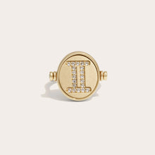 Gemini & Air Flip Ring | 14K Yellow Gold Vermeil