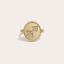 Sagittarius & Fire Flip Ring | 14K Yellow Gold Vermeil