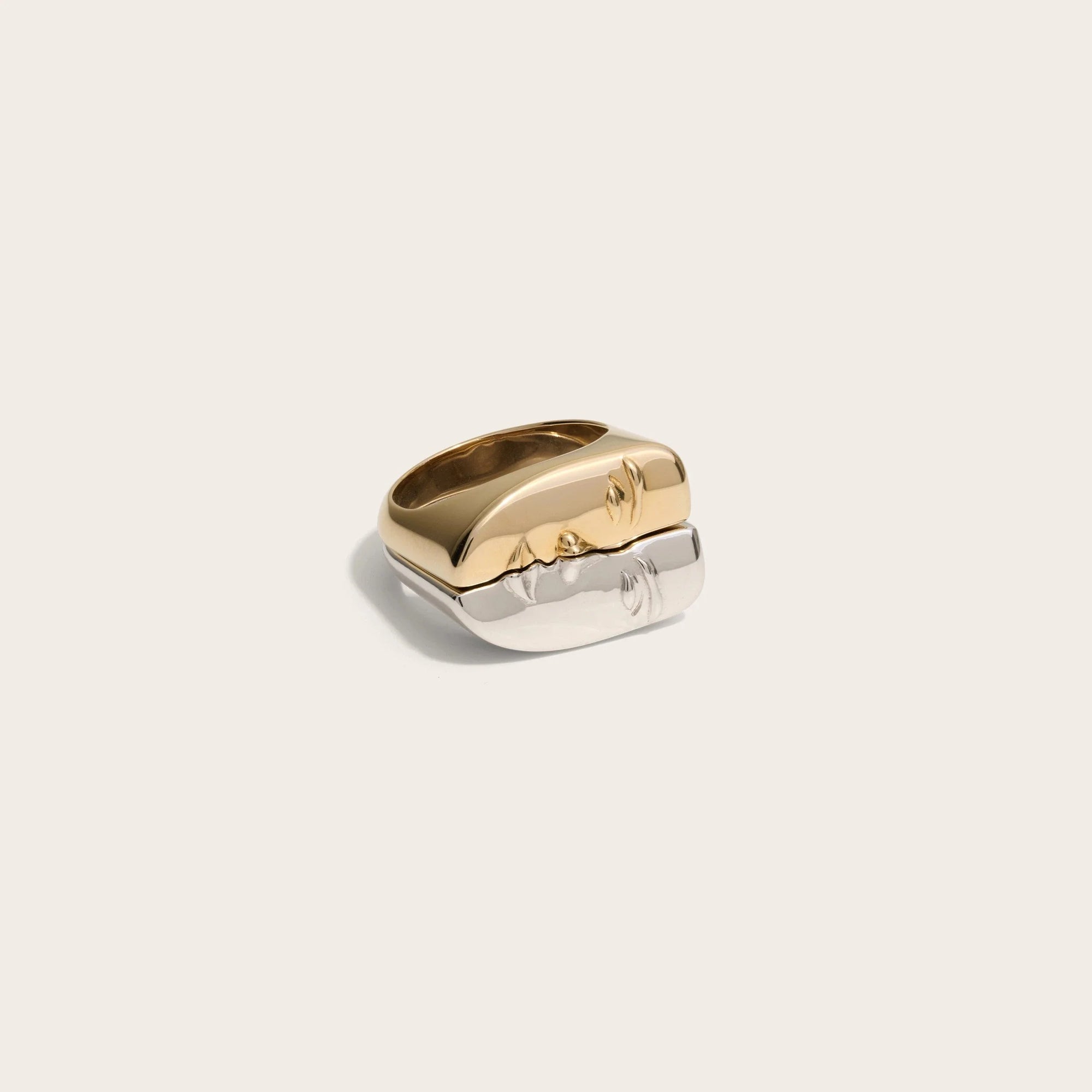 Face to Face Rings | Mixed Metals (Gold & Silver)