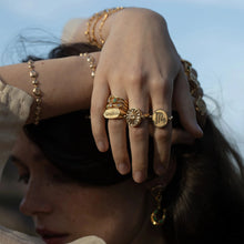 Scorpio & Water Flip Ring | 14K Yellow Gold Vermeil