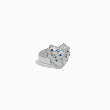 Blue Radiant Heart Ring | Sterling Silver