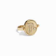 Scorpio & Water Flip Ring | 14K Yellow Gold Vermeil