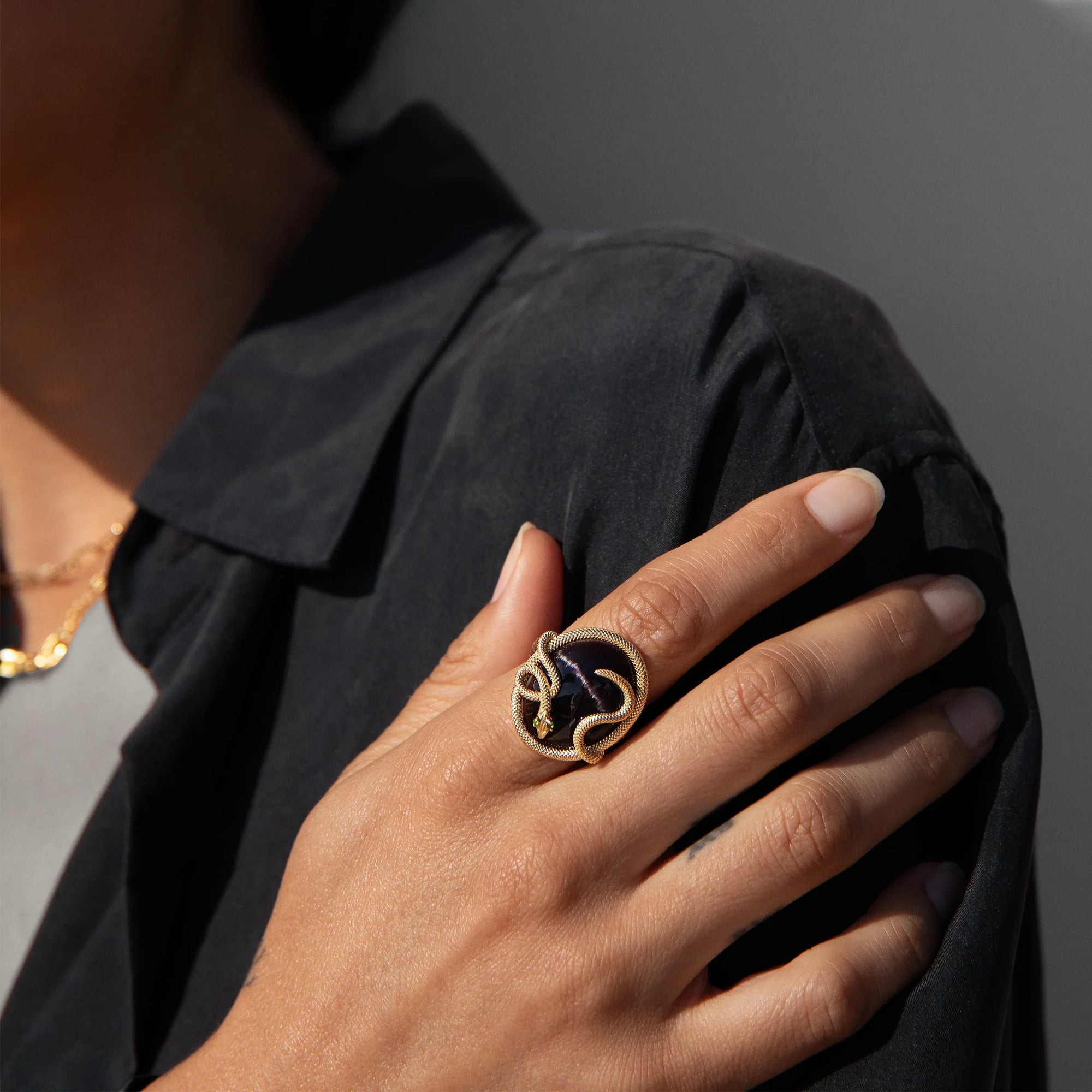 Snake Statement Ring | 14K Yellow Gold Vermeil