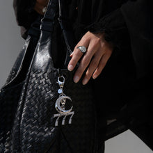 Twisted Moon Bag Charm | Brass/Rhodium
