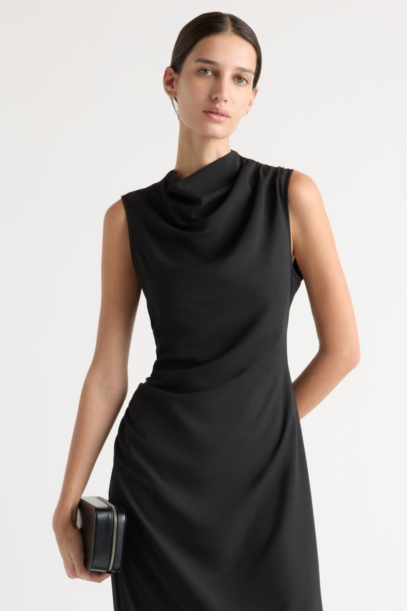 Karolina | Ayelet Gathered-Neck Dress in Size Extra Small