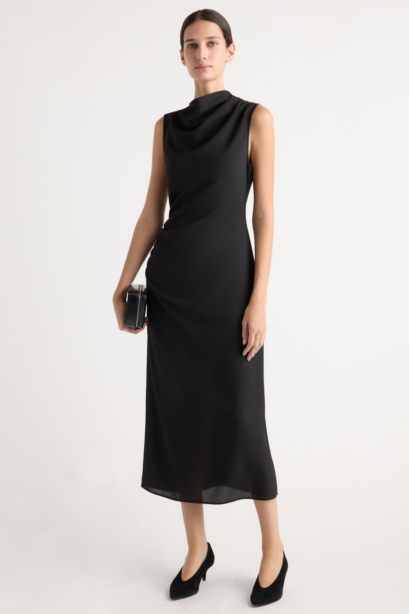 Karolina | Ayelet Gathered-Neck Dress in Size Extra Small