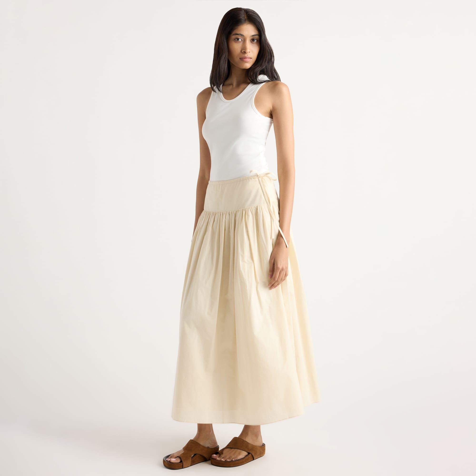 Arya | Bao Organic Cotton Drop-Waist Skirt in Size Small