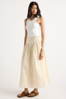 Arya | Bao Organic Cotton Drop-Waist Skirt in Size Small