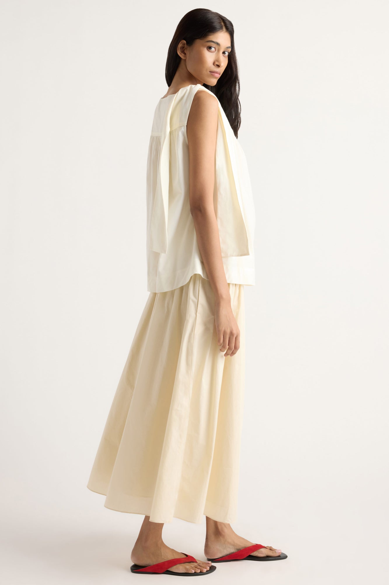 Arya | Bao Organic Cotton Drop-Waist Skirt in Size Small