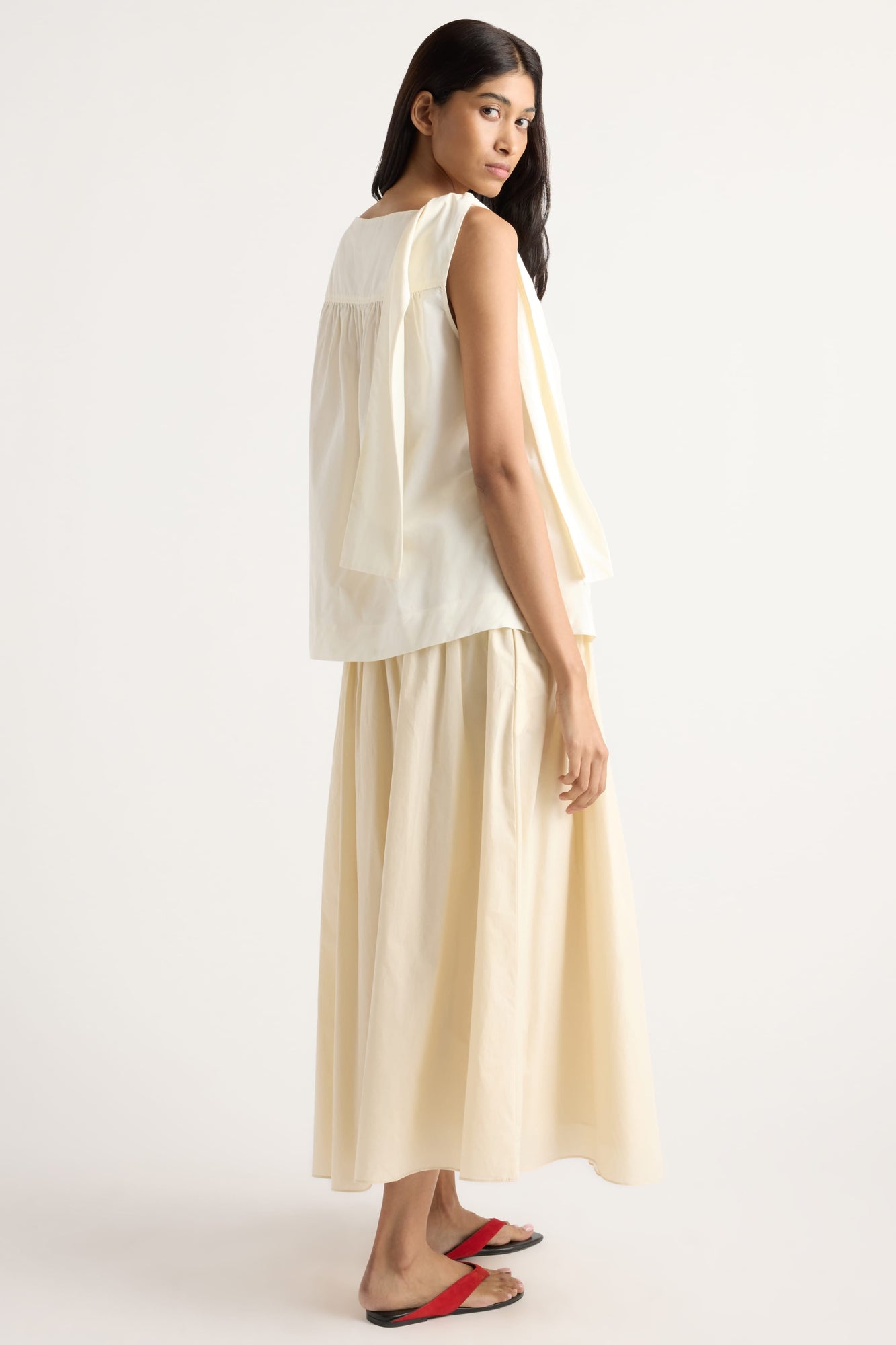 Arya | Bao Organic Cotton Drop-Waist Skirt in Size Small