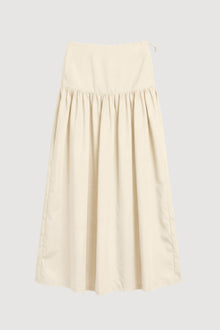 Arya | Bao Organic Cotton Drop-Waist Skirt in Size Small - Flat