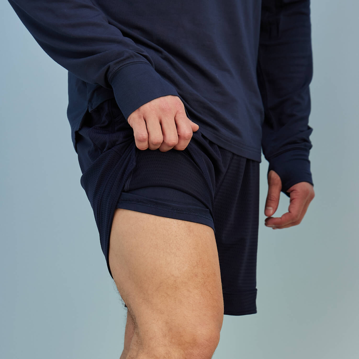 Lined Mesh Lounge Shorts | Navy